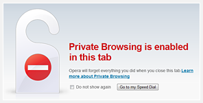 New private browsing